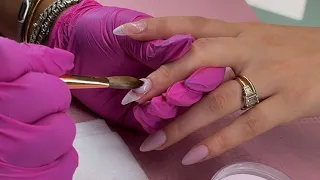 Acrylic Nails for Beginners | Short Almond Full Set Tutorial
