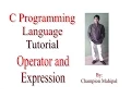 C Programming Language Tutorial 11 Operators and Expressions