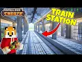 I built a TRAIN STATION in Minecraft Create Mod