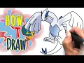 HOW TO DRAW LUGIA POKEMON COLORING PAGE Easy Things to DRAW DrawingwithKIDS