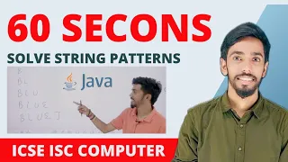 String Patterns in Java ICSE computer looping in Java ICSE Patterns in java
