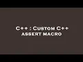 C Custom C assert macro