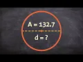 learn how to find the diameter of a circle given the area
