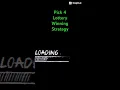 Pick 4 Lottery Winning Method