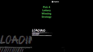 Pick 4 Lottery Winning Method
