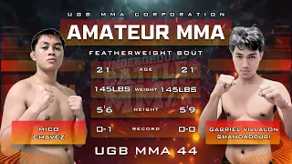 CHAVEZ VS VILLALON Full Fight Bout 7 UGB 44 MMA
