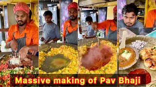 Rajasthani Street Style Pav Bhaji in Bulk Quantity 😍😍 Freshly made and Tasty Pav Bhaji in Jaipur 🔥👌