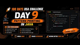 Day 9 Master Pattern Printing in Java Learn the Logic 100 Days DSA Challenge