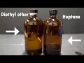 Extracting ether and heptane from starting fluid