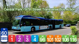 NYCT Bus Central Park - 97th Street Transverse Action M60 M116 More