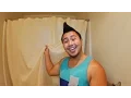 Sfoothome 72 x 78 Cream Shower Curtain