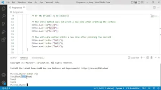 C 28 Write vs WriteLine