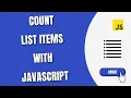 Count li tags or list items with JavaScript HowToCodeSchool com