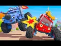 Lagu Trouble Maker in the Monster Car Race | Fire Truck | Nursery Rhymes | Kids Songs | BabyBus
