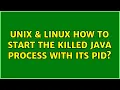 Unix Linux How to start the killed java process with its PID 2 Solutions