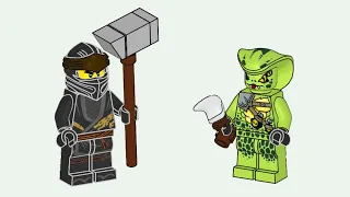 LEGO 112110 Instructions | NINJAGO | Cole vs. Lasha | Legacy | Magazine Gift