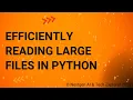 Efficiently Reading Large Files in Python