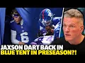 Jaxson Dart Gets SMOKED In Preseason Took A Trip To The Blue Tent For Concussion Test