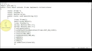 Java Swing class JToolBar - add ActionListener CodeLearning
