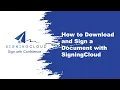How to Download and Sign a Document with SigningCloud