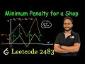 Minimum Penalty for a Shop Prefix Sum Single Parse Leetcode 2483