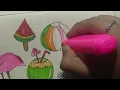 Cute Summer Clipart Drawing and Coloring Fun in the Sun Summer-Themed Clipart Ideas