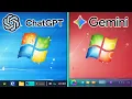 ChatGPT vs Gemini Make Windows 7 From Scratch