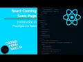 React Coming Soon Page - Introduction to PropTypes in React