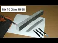 3D Art On Paper Easy Floating Rectangular Block Trick
