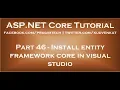 Install entity framework core in visual studio
