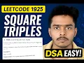 LeetCode 1925 Explained Count Square Sum Triples Easy Math Code