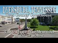 Dyersburg Tennessee - 4K Scenic Dyer County Court square Confederate Monument Downtown Misc