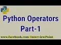 Python Operators Python Tutorial Part-6