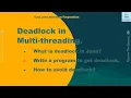 Deadlock in Java Explained With Code Example Prevention Java Interview Preparation