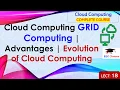 L18 Cloud Computing GRID Computing Advantages Evolution of Cloud Computing Lectures Hindi