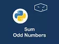 sum of odd numbers in python