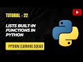 Built-in Functions of List in Python Part - 2 Built-in Functions in Hindi