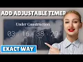 How to Add Adjustable Timer in WordPress 2026