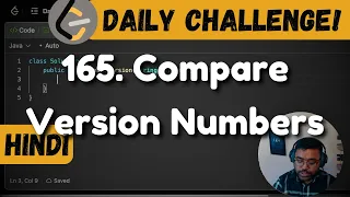 165 Compare Version Numbers leetcode daily challenge DSA Hindi shashwat