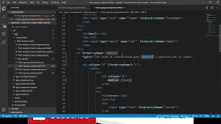 Angular 7 Tutorial - FormArray in Model driven Forms OR in reactive forms