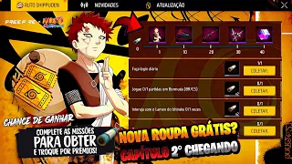 GARENA TÁ BOA!! PEGUE O GAARA GRÁTIS? TICKETS CHAKRA AMARELO, CUBO MÁGICO EVENTO E MAIS - FREE FIRE