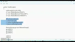 Traffic light Simulator Java program