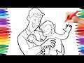 Coloring CURIOUS GEORGE Playing with TED Curious George Coloring Pages Drawing and Painting