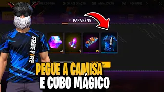 CORRE!! PEGUE A NOVA CAMISA DA SAMSUNG E CUBO MĂGICO GRĂTIS NO FREE FIRE