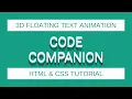 CSS 3D Text Floating Animation codecompanion93