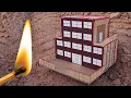 Download Lagu DIY Match stick Domino Chain Reaction | Cardboard House Goes Up in Flames!