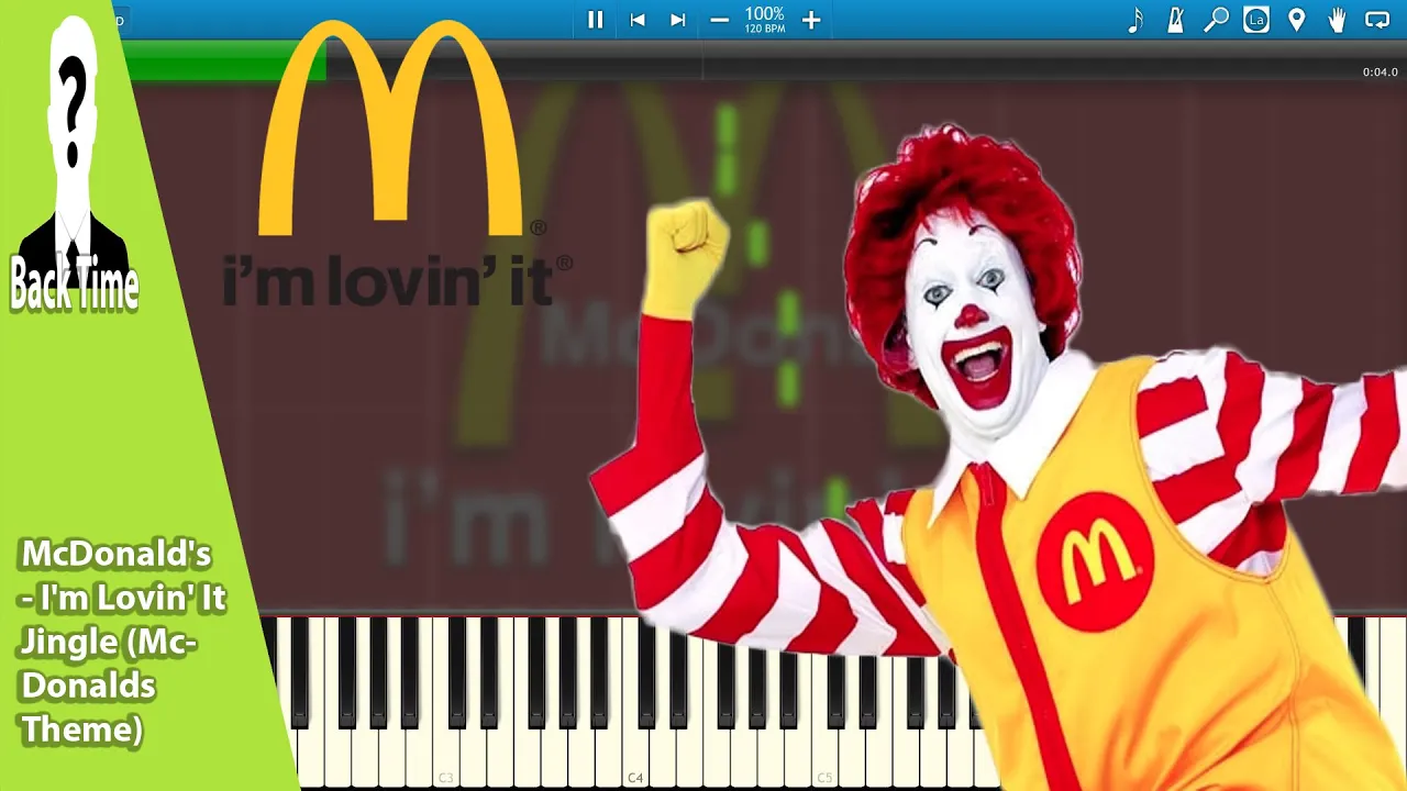 McDonald's - I'm Lovin' It Jingle (McDonalds Theme) (Piano Cover) + Sheets & Midi