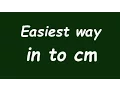 Convert Inch to Centimeter in to cm - Formula Example Convertion Factor