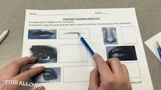 Portrait Shading Practice Worksheet