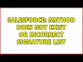 Salesforce method does not exist or incorrect signature list